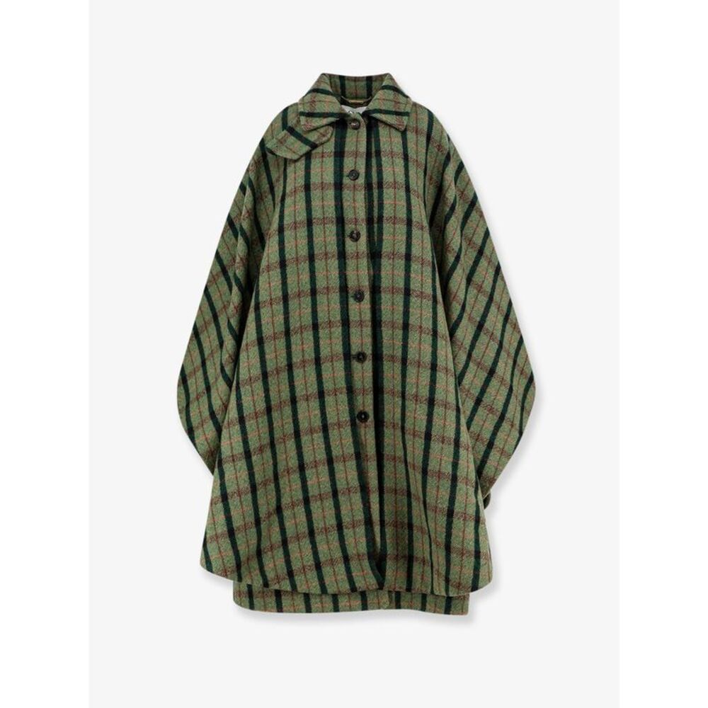 Chloe' Women Madras Wool Cape Coat